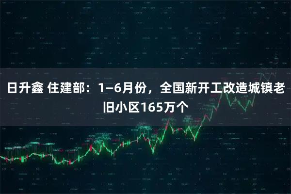 日升鑫 住建部：1—6月份，全国新开工改造城镇老旧小区165万个
